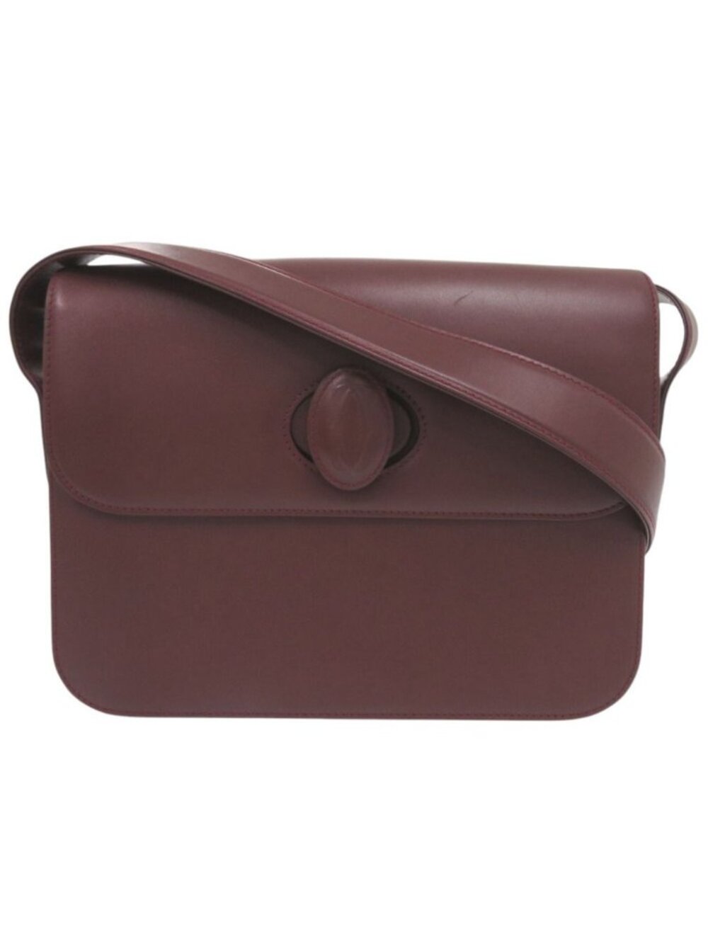 Cartier Must Line Leather Bordeaux Shoulder Bag
